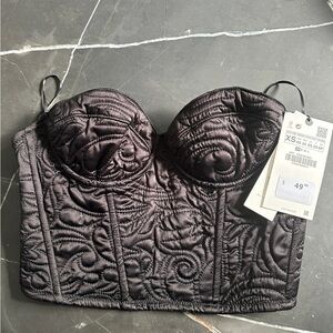 Zara black bustier, brand new